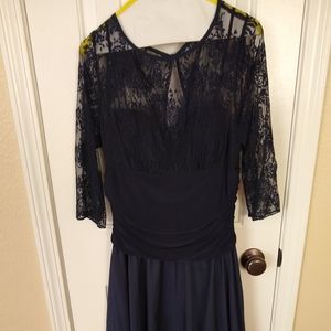 Formal lace dress, tea length gown